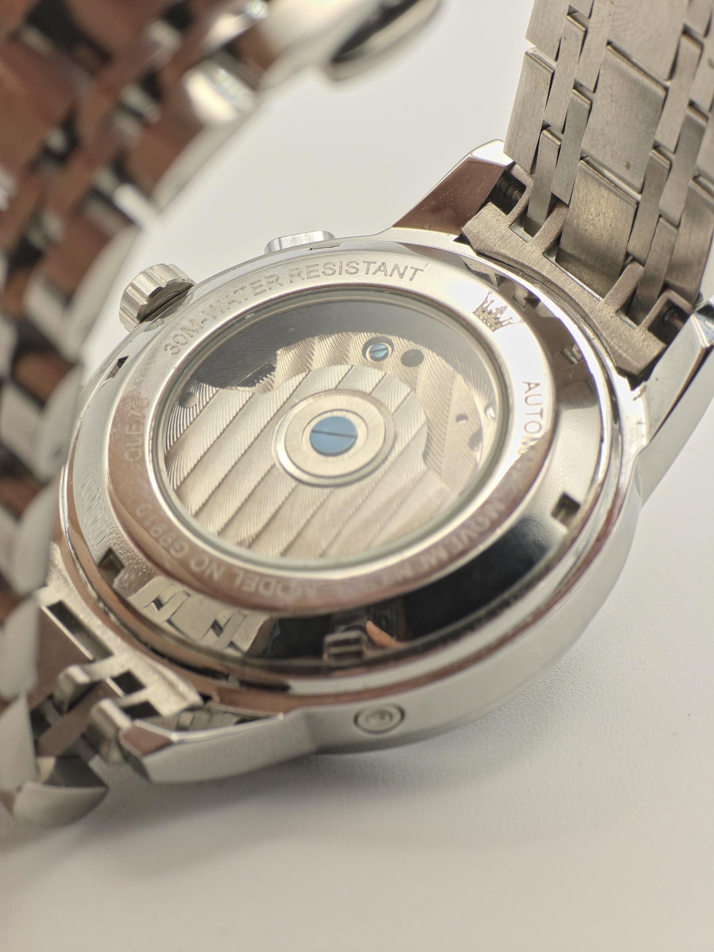OLEVS Automatic Men's Watch Open Heart Day Date Stainless Steel - 358