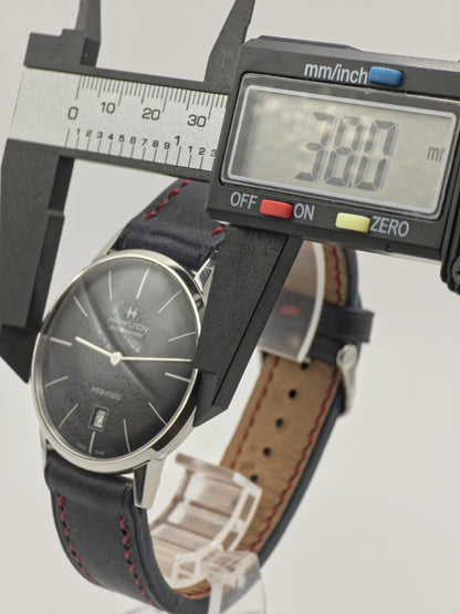 Hamilton Intra-Matic Automatic Men's Watch Black Dial Swiss Date Vintage Style - 360