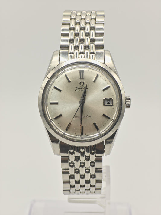 Vintage Omega Seamaster Automatic Men's Watch Silver Dial Date Stainless Steel - 361