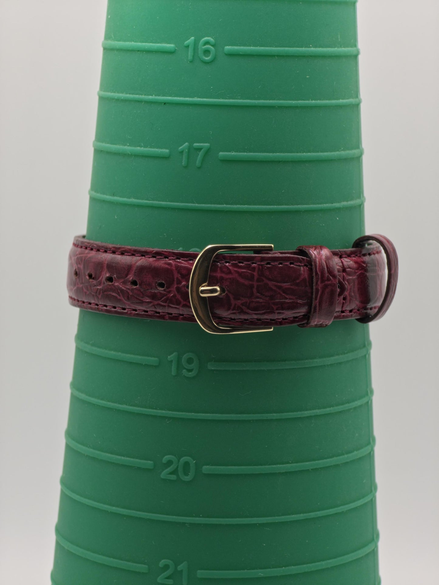 Vintage Dorville Dual Time Women's Unisex Watch Burgundy Dial Gold Tone Quartz Burgundy Strap - 364