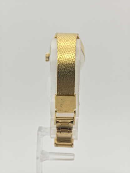 Vintage Orient Women's Watch Gold Tone Bracelet Champagne Dial Quartz Japan - 365