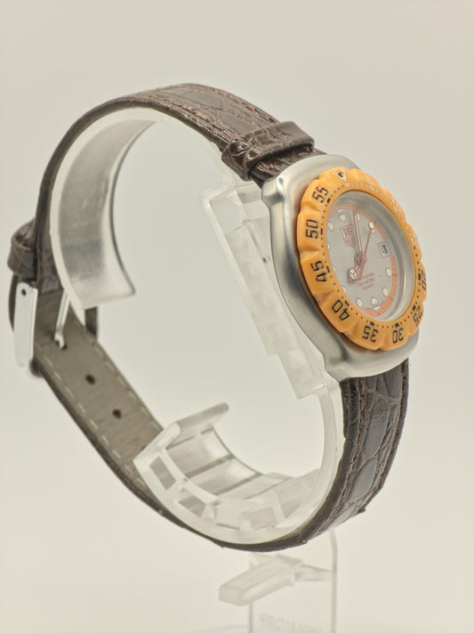 Vintage TAG Heuer Professional 200M Quartz 27mm Unisex Orange Bezel Swiss - 367