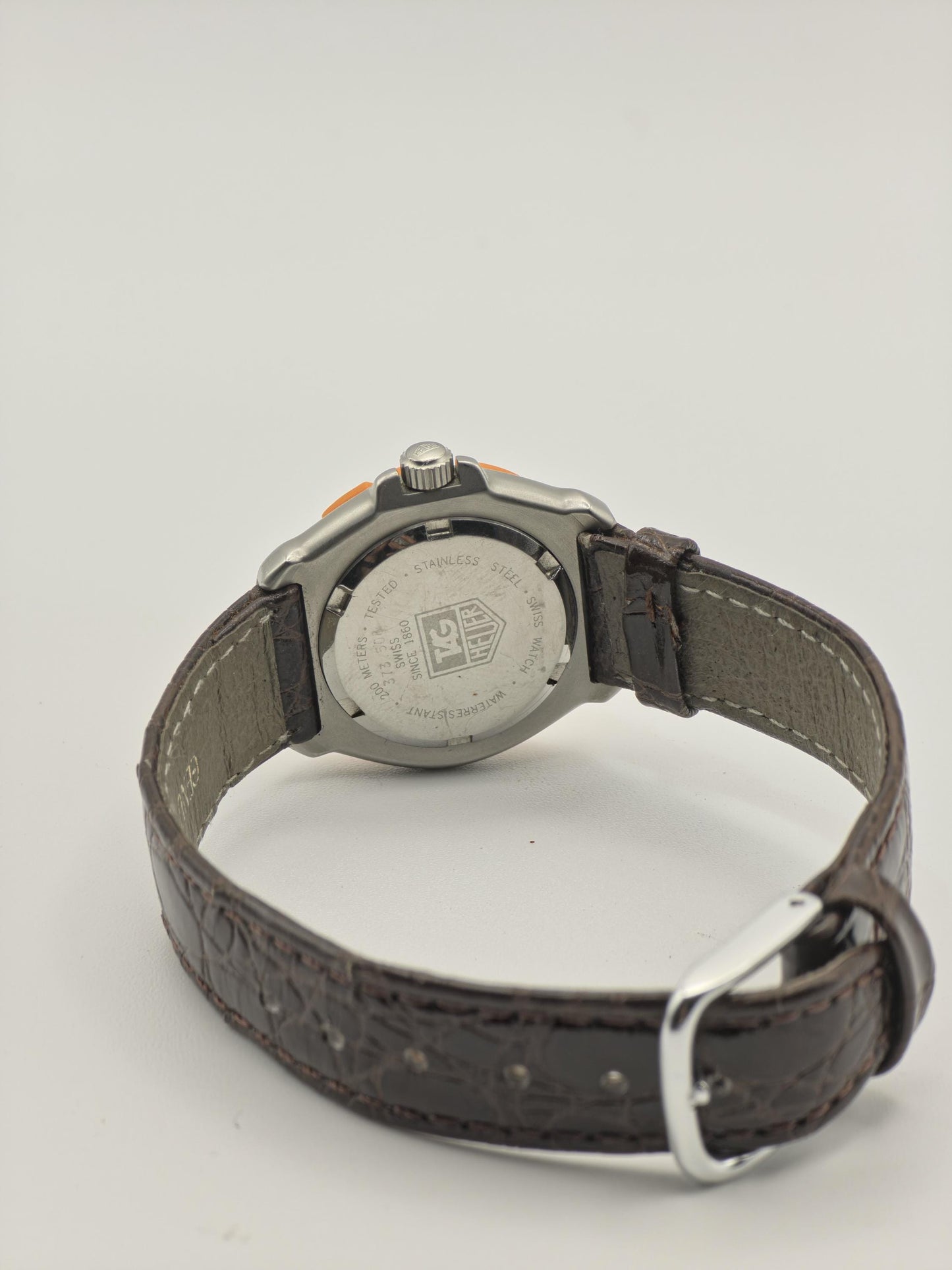 Vintage TAG Heuer Professional 200M Quartz 27mm Unisex Orange Bezel Swiss - 367