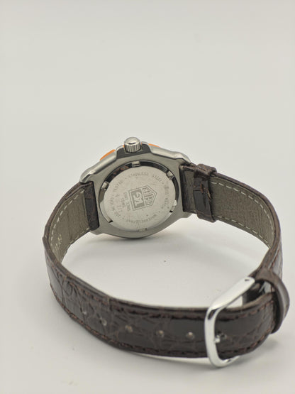 Vintage TAG Heuer Professional 200M Quartz 27mm Unisex Orange Bezel Swiss - 367