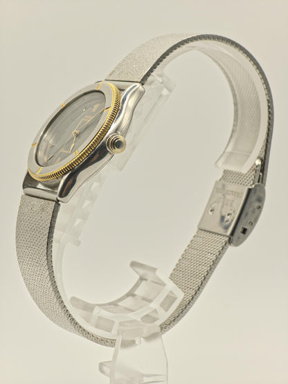 Vintage Seiko Chronos Quartz Men's / Unisex Watch Black Dial Textured - 372