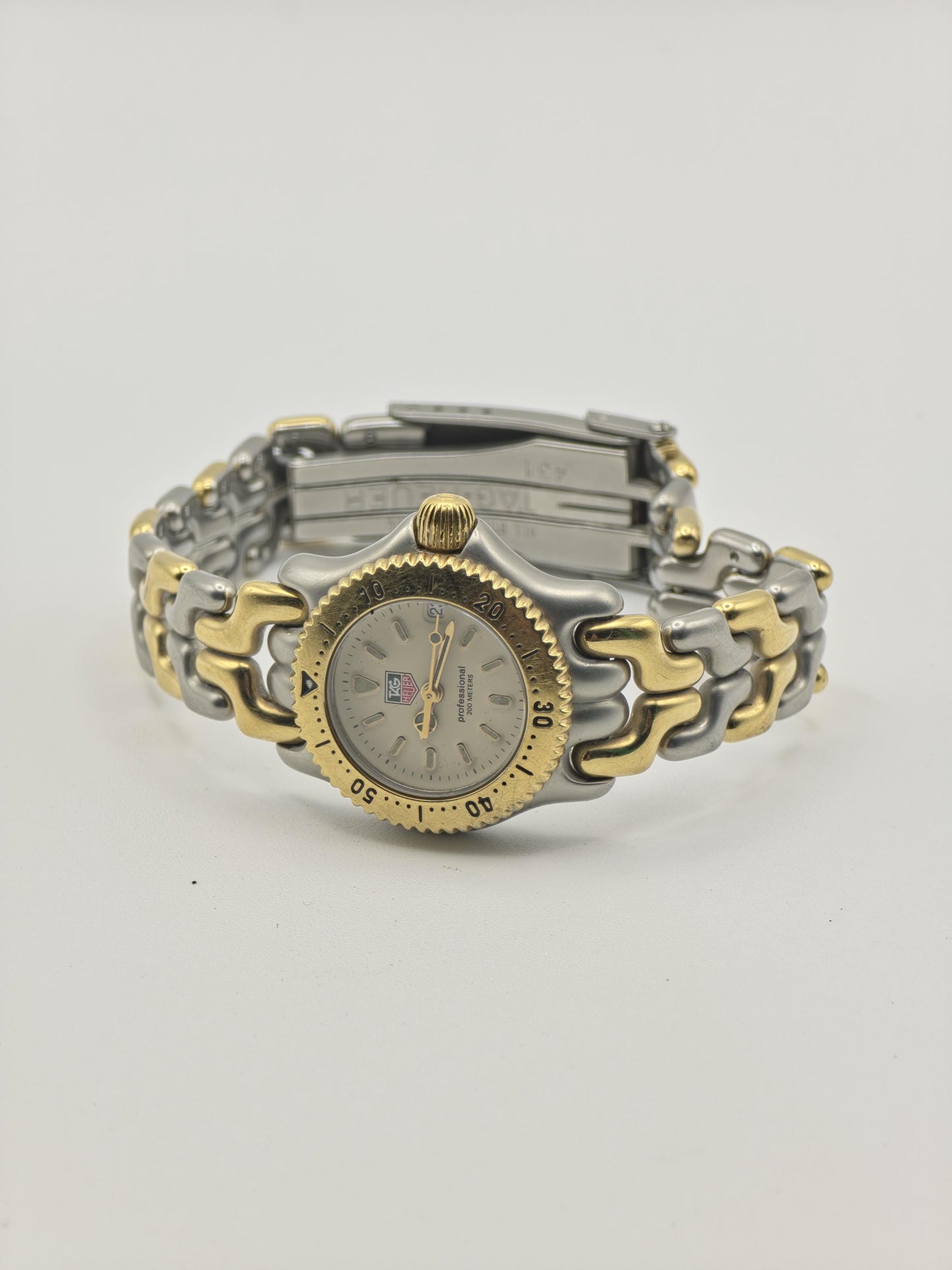 Vintage TAG Heuer Professional 200M Women's Quartz Watch Two Tone Diver Style - 375