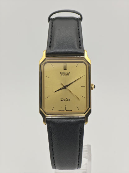 Vintage Seiko Dolce Anti-Magnetic Men's / Unisex Quartz Gold Dial Dress - 384