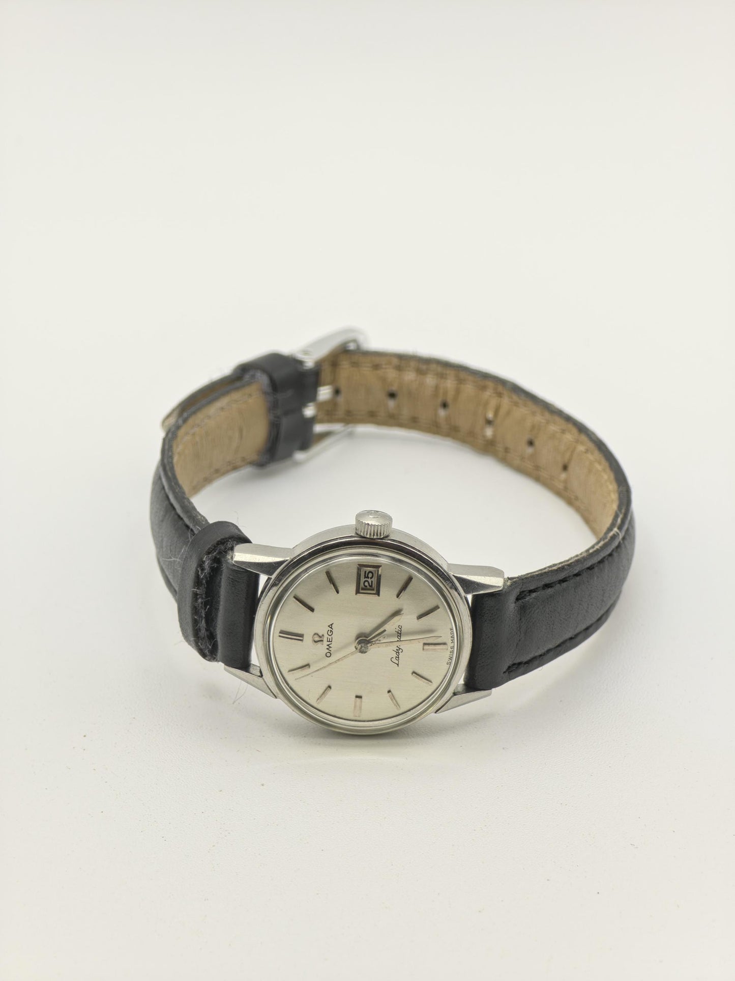 Vintage Omega Seamaster Ladymatic Automatic Date Silver Dial Women's Watch Swiss - 393
