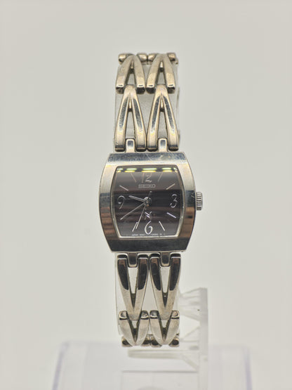 Vintage Seiko Quartz Silver Tone Bangle Women's Dress Watch Japan - 397