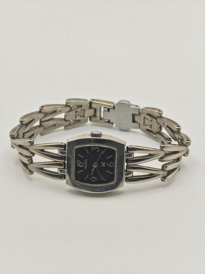Vintage Seiko Quartz Silver Tone Bangle Women's Dress Watch Japan - 397