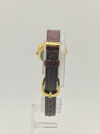 Vintage Nina Ricci Women's Quartz Gold Tone White Dial Crystal Dress Watch - 401