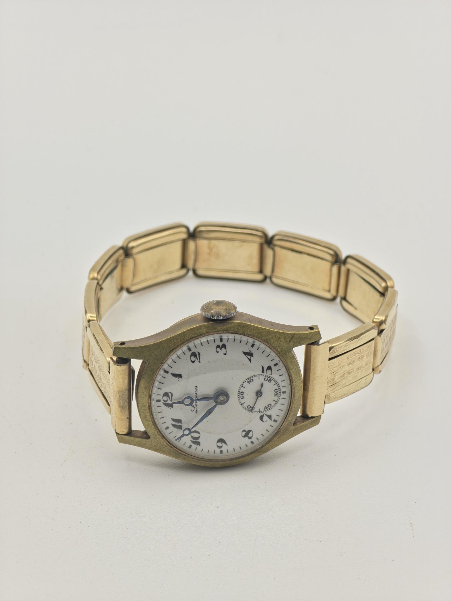Vintage Longines Women's Mechanical Gold Tone Enamel Dial Small Seconds Wrist Watch - 405