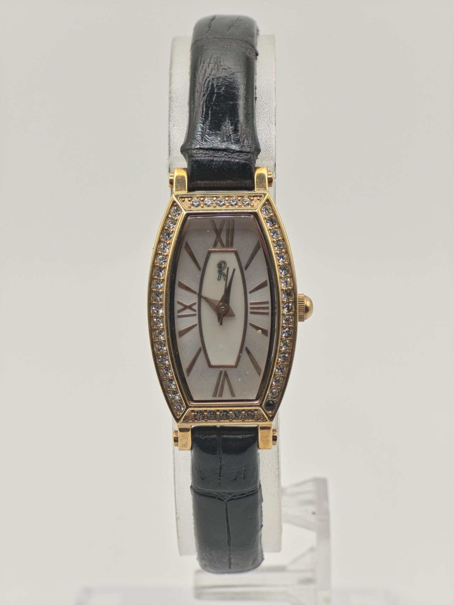 Vintage Roberta di Camerino Women's Quartz Gold Tone Crystal Accent Dress Watch - 406