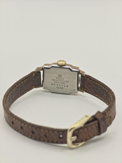 Vintage Seiko Merit Women's Manual Wind Gold Tone Rectangular Dress Watch - 407