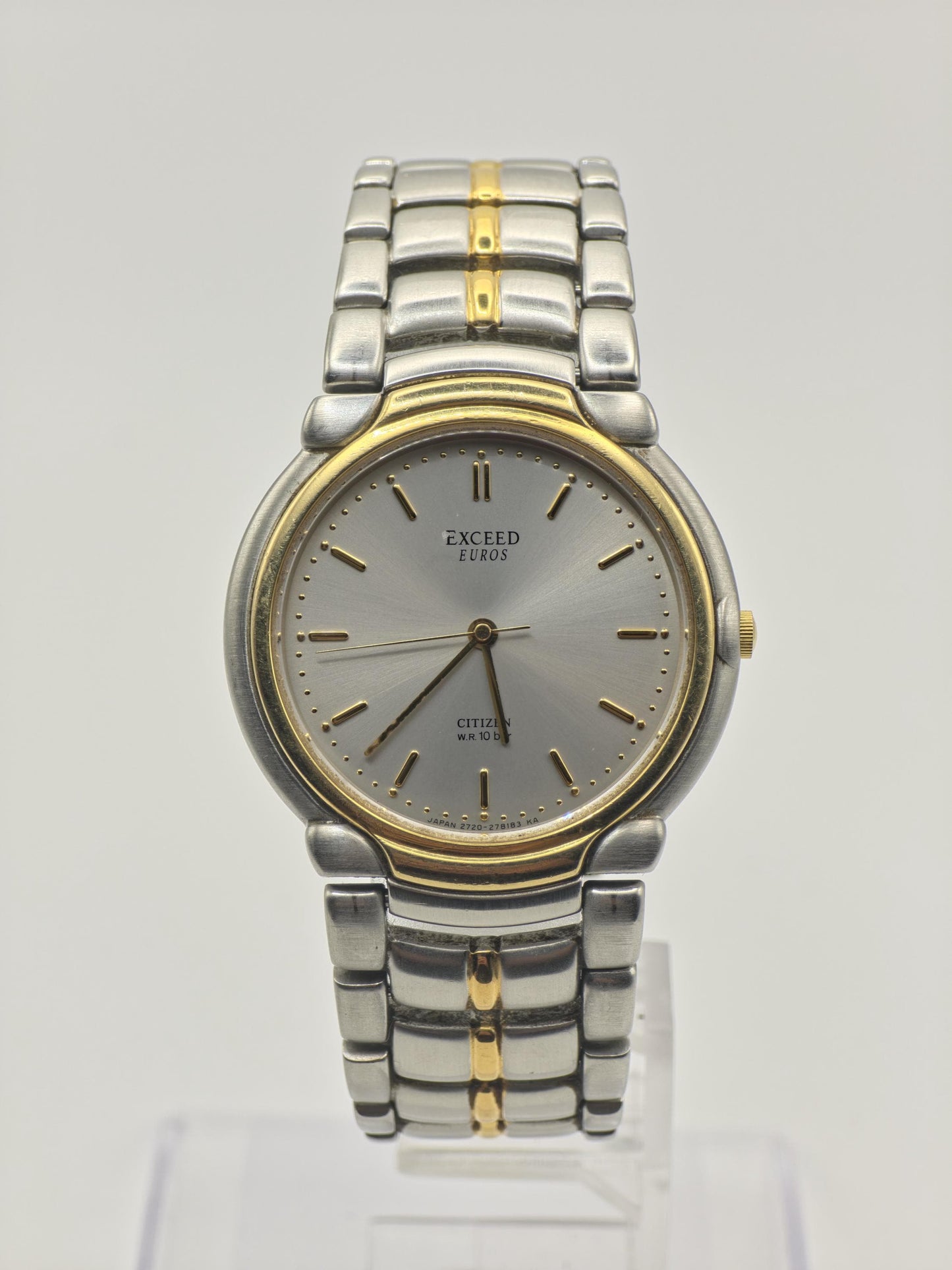 Vintage Citizen Exceed Euros WR 10 Bar Quartz Two-Tone Men's Dress Watch - 409