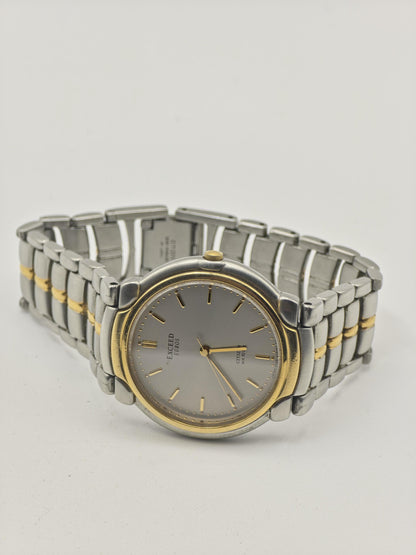 Vintage Citizen Exceed Euros WR 10 Bar Quartz Two-Tone Men's Dress Watch - 409