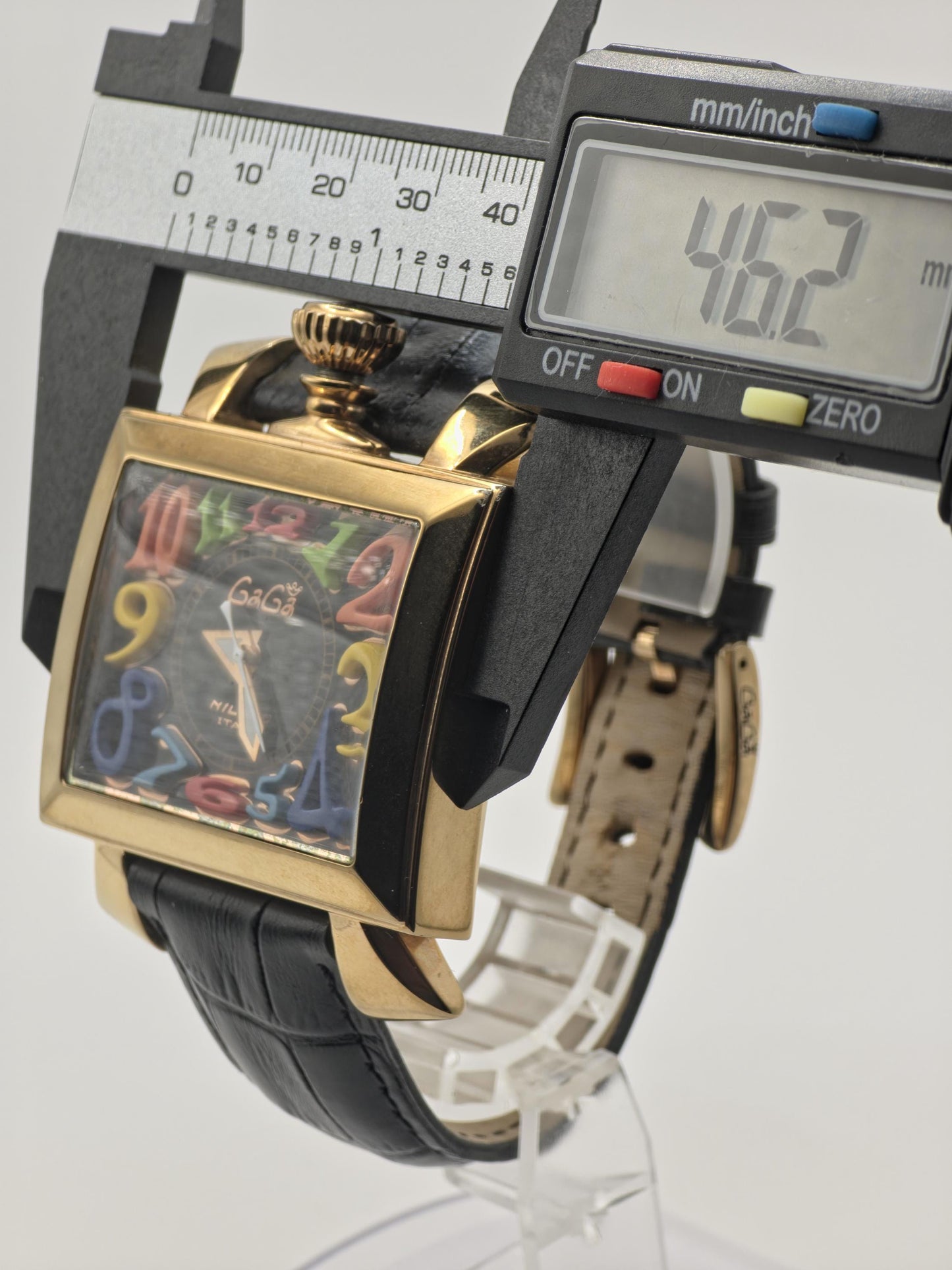 Vintage GaGa Milano Napoleone Automatic Gold Tone Men's Watch Black Dial - 410