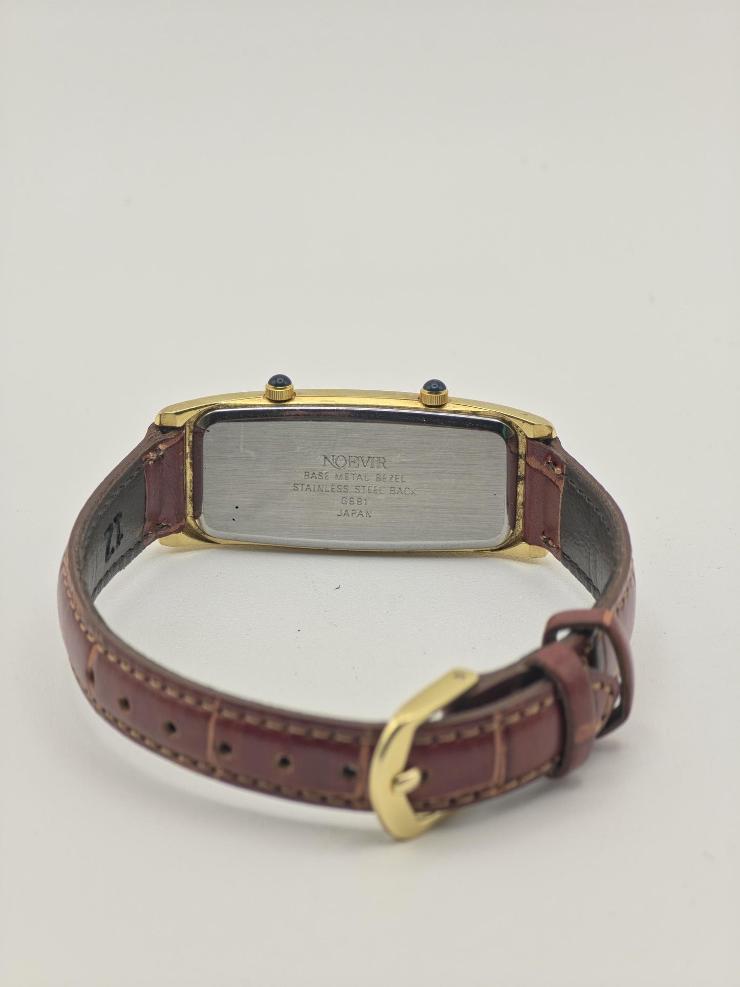 Vintage Noevir Dual Time Quartz Gold Tone Women's Dress Watch Japan - 411