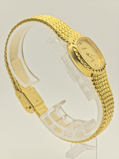 Vintage Pi Camian Women's Quartz Gold Tone Dress Watch - 417