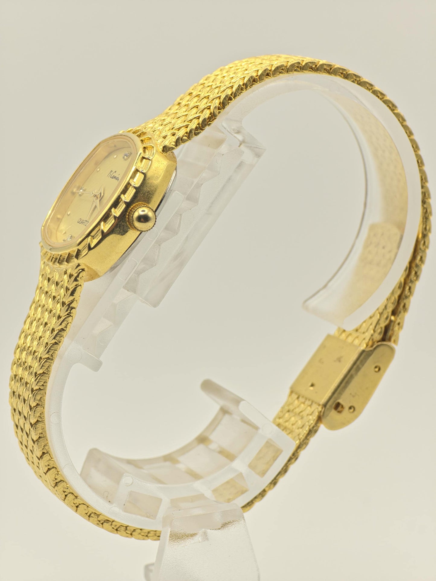 Vintage Pi Camian Women's Quartz Gold Tone Dress Watch - 417