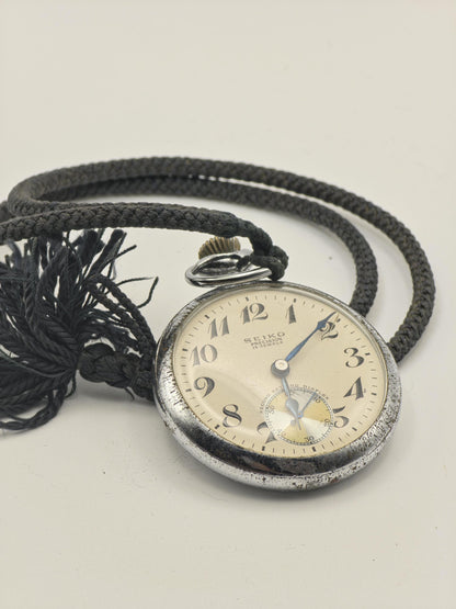 Vintage Seiko Precision 15 Jewels Manual Wind Pocket Watch JP Comp. Commemorative - 422