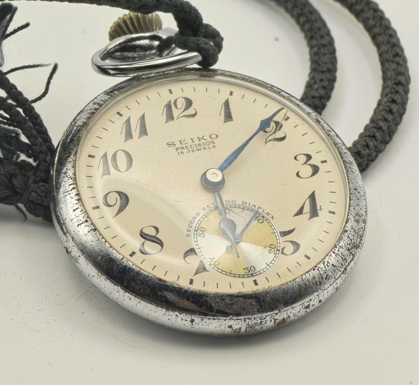 Vintage Seiko Precision 15 Jewels Manual Wind Pocket Watch JP Comp. Commemorative - 422