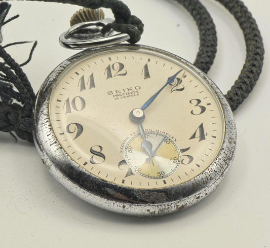 Vintage Seiko Precision 15 Jewels Manual Wind Pocket Watch JP Comp. Commemorative - 422