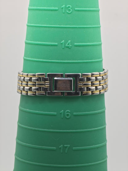 Vintage Seiko Lucent Women's Quartz Two-Tone Dress Watch White Dial Bracelet - 423
