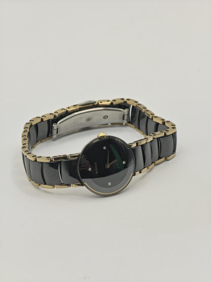 Vintage Rado Jubile Women's Black Dial Ceramic Quartz Dress Watch Swiss Made - 425