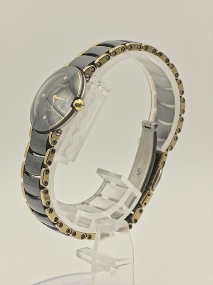 Vintage Rado Jubile Women's Black Dial Ceramic Quartz Dress Watch Swiss Made - 425