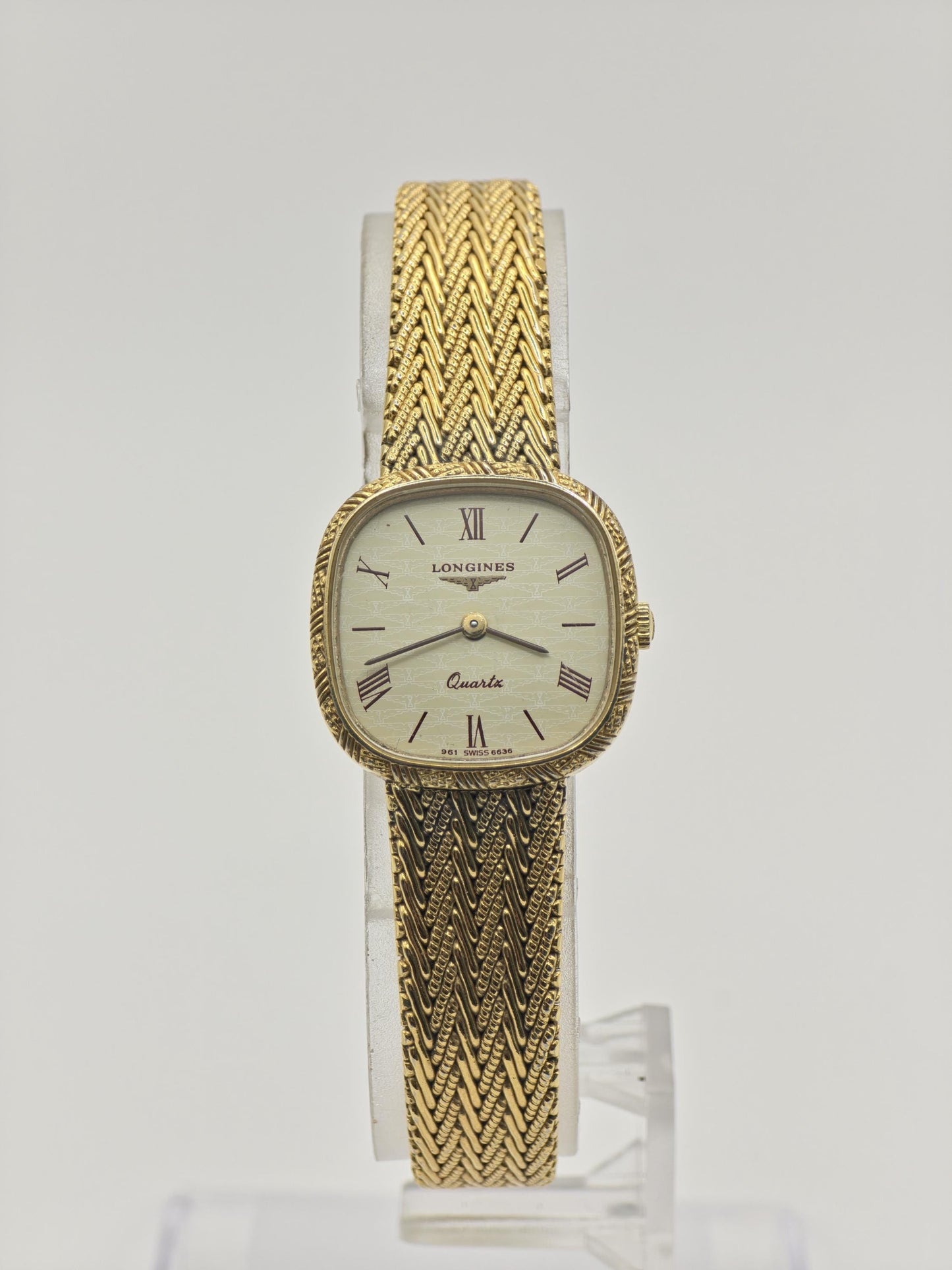 Vintage Longines Women's Gold Tone Quartz Cushion Dress Watch Swiss Made - 427