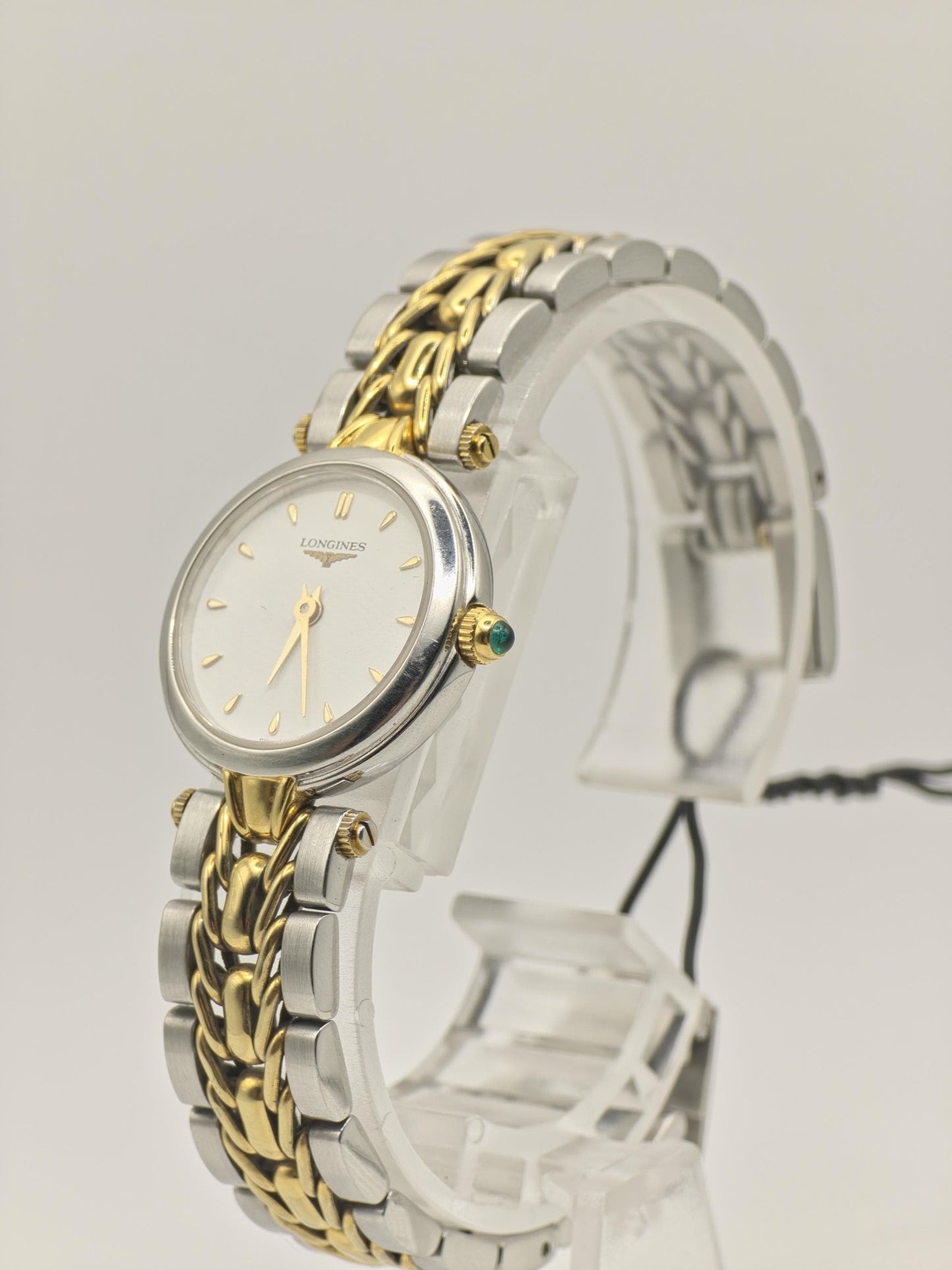 Vintage Longines Women's Quartz White Dial Two-Tone Dress Watch Swiss Made - 435
