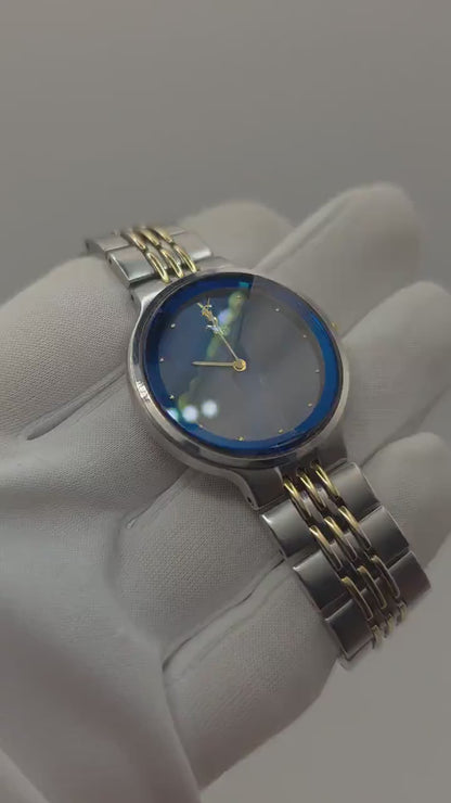 YSL Yves Saint Laurent Quartz Men’s Watch Blue Dial Two Tone Bracelet Ref. 960311 | - 91