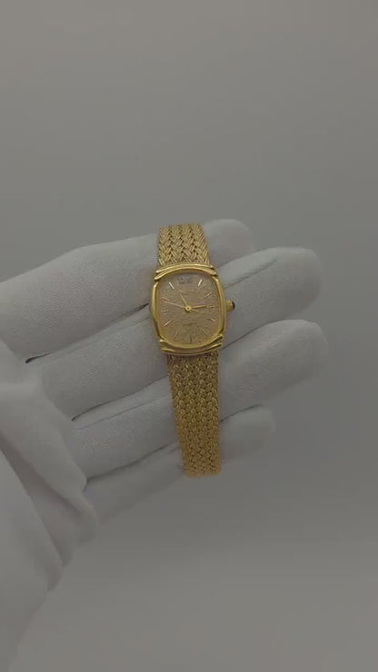 Vintage Elgin FK283 Quartz Gold Tone Unisex Watch Swiss Movement Classic Dial Japan - 1