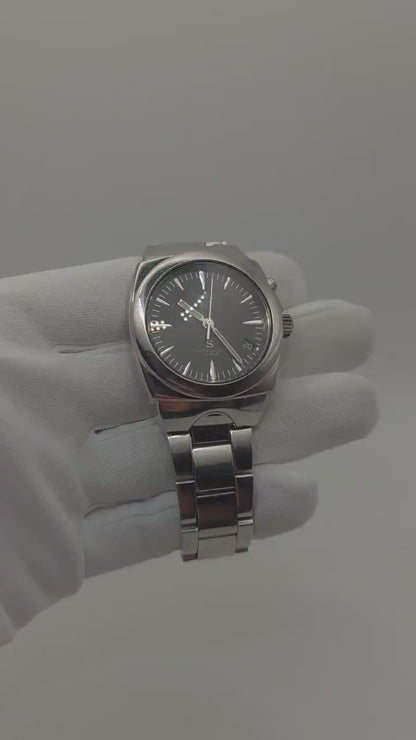 Vintage Seiko AGS Kinetic Watch | Stainless Steel, Black Dial Men's Timepiece