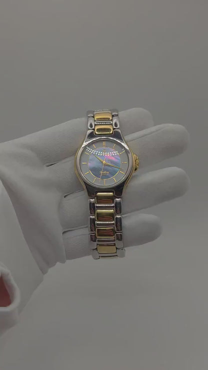 Vintage CYMA Quartz Watch | Blue Mother of Pearl Dial, Swiss Made