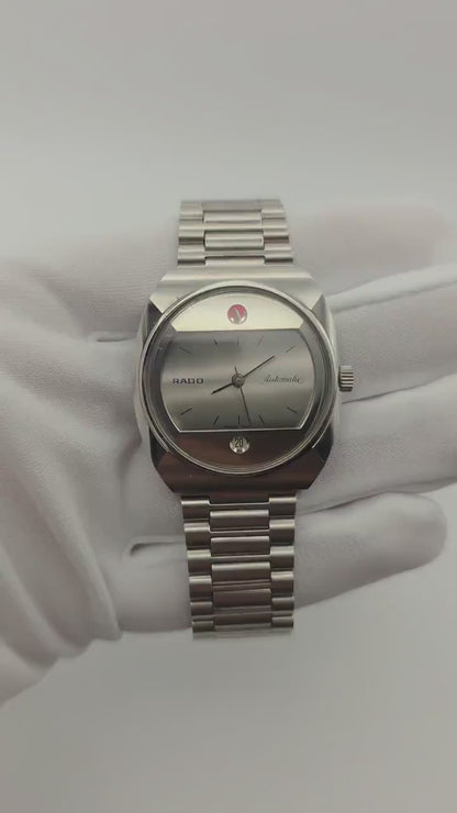 Rado Automatic Date | 1970s Swiss Made | Grey Dial | Vintage Stainless Steel Watch | Collectible Timepiece