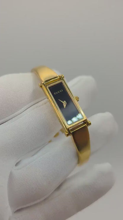 Gucci Gold Tone Watch | Model 1500L | Bangle Bracelet | Swiss Made | Women | - 123