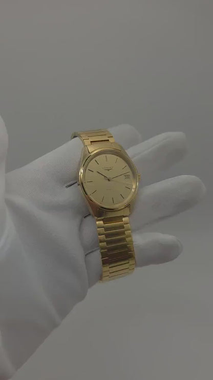 Vintage Longines Automatic Gold Tone Watch Date Display Swiss Made Classic Bracelet - 13