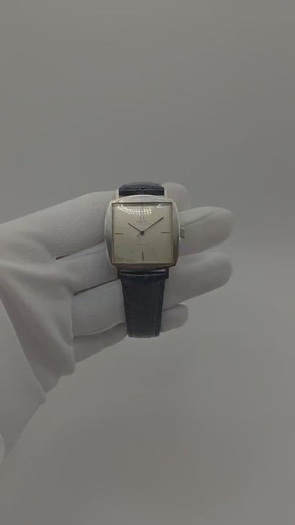 Vintage Omega De Ville Automatic Watch | 1960s Square Stainless Steel, Patina Dial