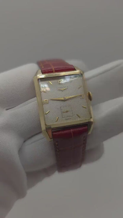 Longines Vintage Unisex Watch 10K Gold Filled Rectangular Case Swiss Made | - 34