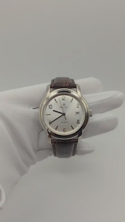 Bulova Automatic Men’s Watch – Swiss Made, Classic Silver Dial, 2000s
