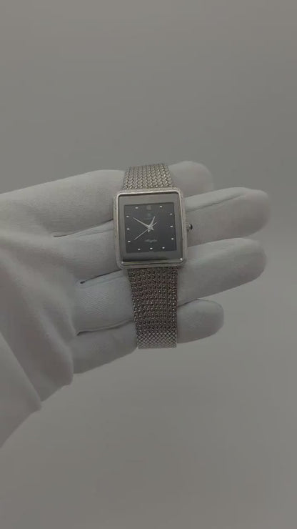 Vintage CYMA Navystar Watch | Swiss Made Rectangular Brown Dial