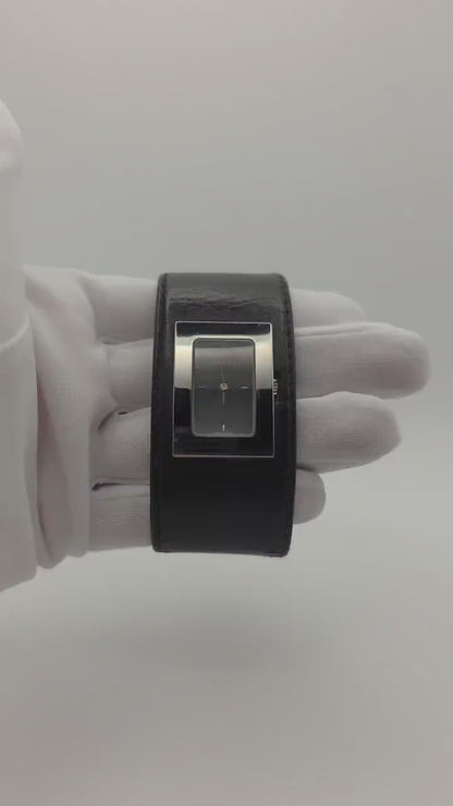 Gucci 7800L G74 Unisex Watch | Swiss Made Rectangle Dial | Vintage Designer Leather Strap Watch | Minimalist Luxury Timepiece