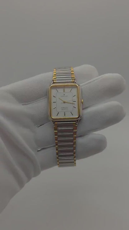 Vintage Junghans Noblesse Quartz Watch, Two-Tone Square Dress Watch