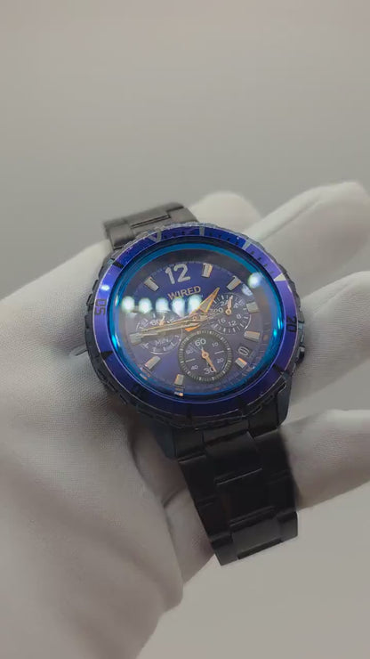 Wired Chronograph Men’s Watch Blue Dial Stainless Steel Bracelet Ref. 385152 | - 97