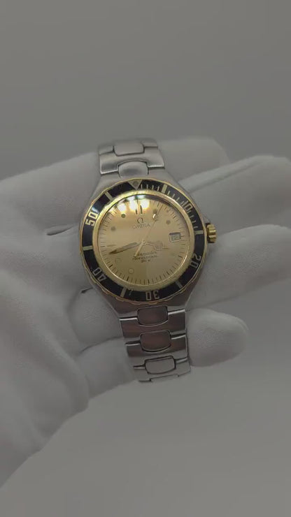 Omega Seamaster Professional 200M Vintage Quartz Watch | Swiss Made | Mens Diver | Two Tone | Date - 19