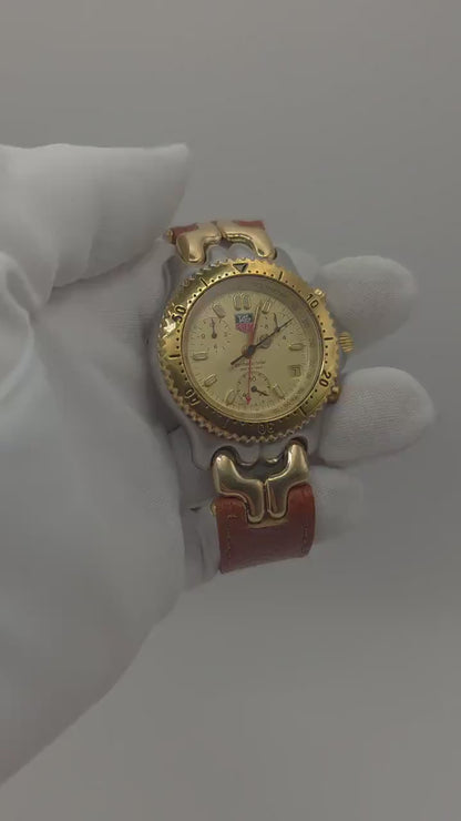 Vintage TAG Heuer CG1121-0 Professional 200M Chronograph Gold Two Tone Quartz Watch - 3