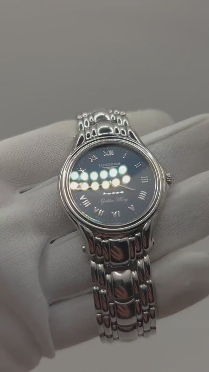 Longines Golden Wing Quartz Watch Ref. L3 605 4 Stainless Steel Bracelet Unisex Vintage | - 49