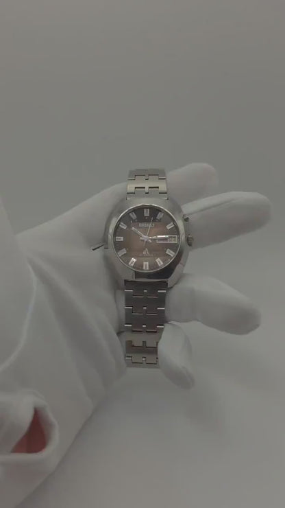 Vintage ORIENT Automatic Watch, Faceted Crystal, 1970s Japanese Made